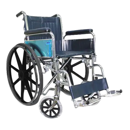 Chrome Detachable Wheelchair Png Transparent