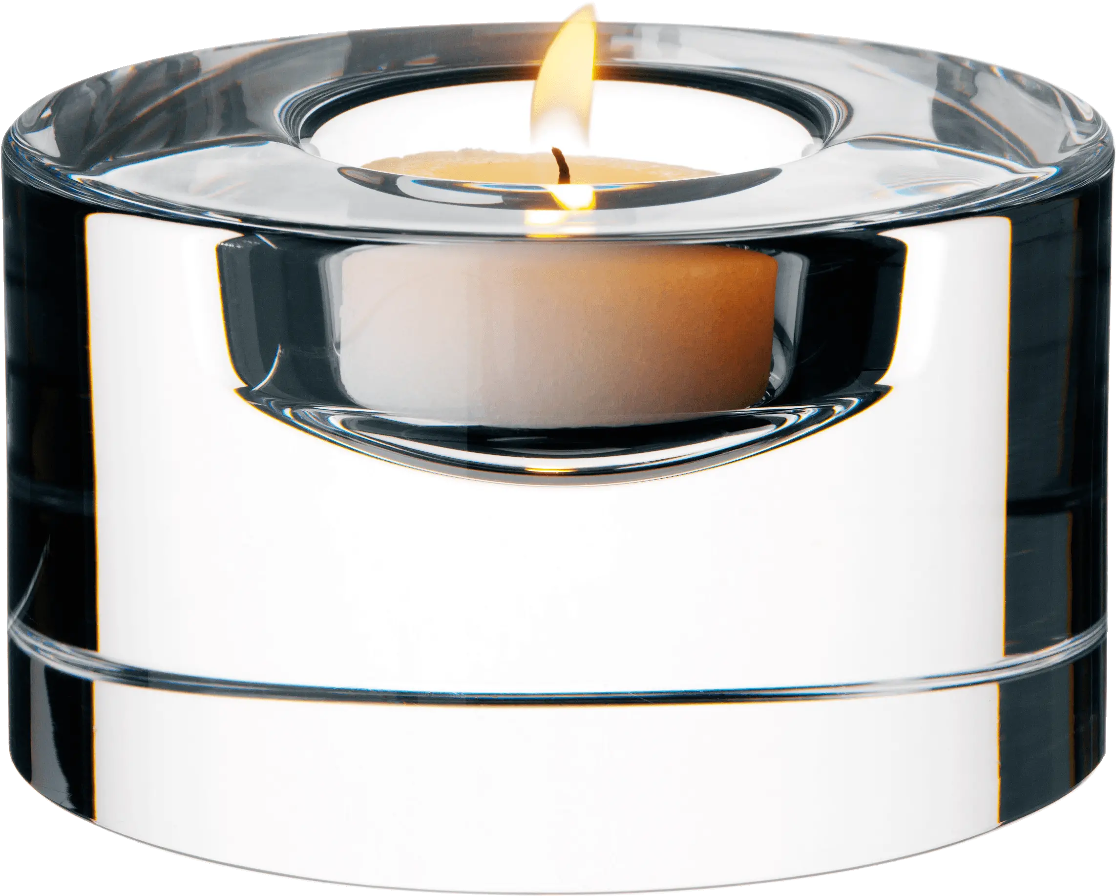 Water Candle Transparent Png Orrefors Crystal Puck Votive Candle Transparent Png