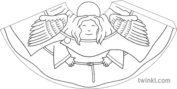 Angel Cone Character Welsh Traditional Tale Celestial Line Art Png Celestial Being Logo