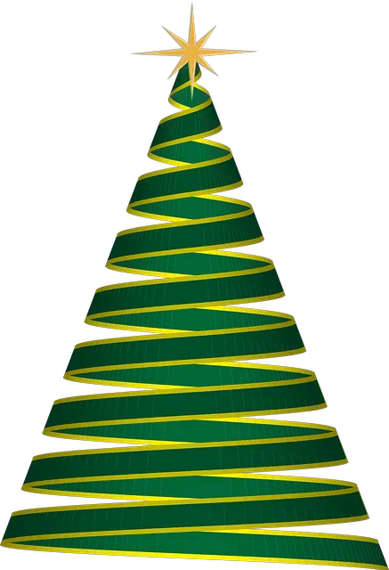 Golden Christmas Tree Png