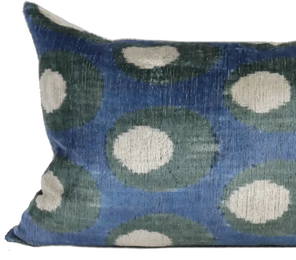 Download Blue Dot Velvet Ikat Cushion Png Blue Dot Png