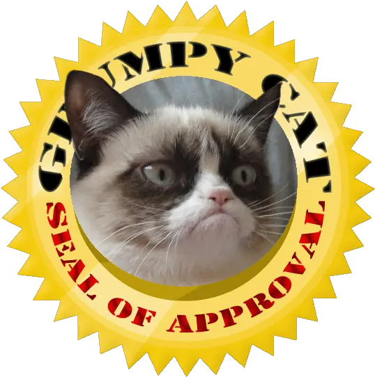 Grumpy Cat Seal Of Approval A Photo On Flickriver Png Grumpy Cat Png