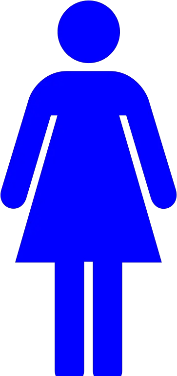 Blue Female Restroom Symbol Png Svg Clip Art For Web Bathroom Woman Vector Quotation Mark Icon