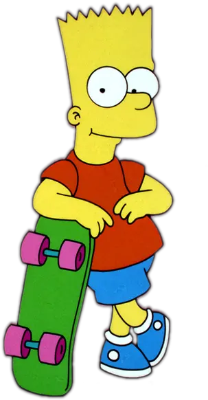 Simpsons Bart Simpson With Skateboard Png Simpsons Png