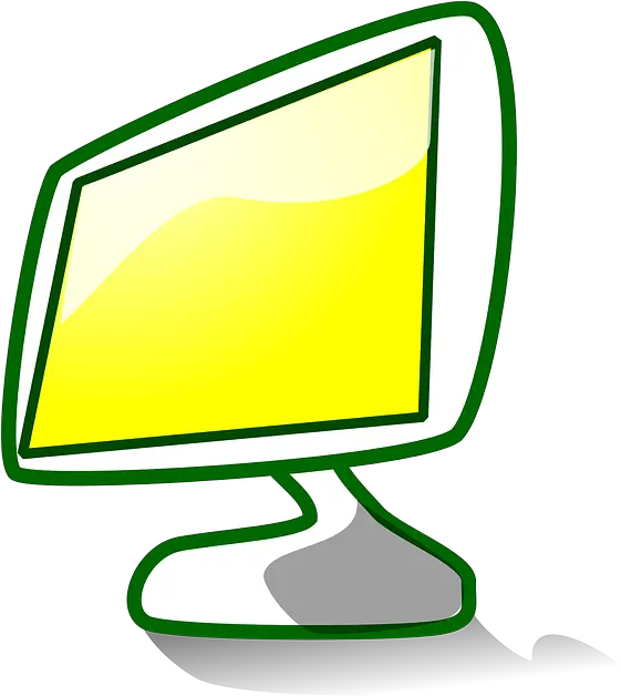 Download Monitor Icon Yellow Display Theme Apps Clipart Computer Png Transparent Pc Monitor Icon