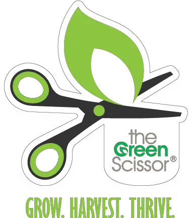 The Green Scissor Brand Garden Tools And Accessories Graphic Design Png Scissors Logo