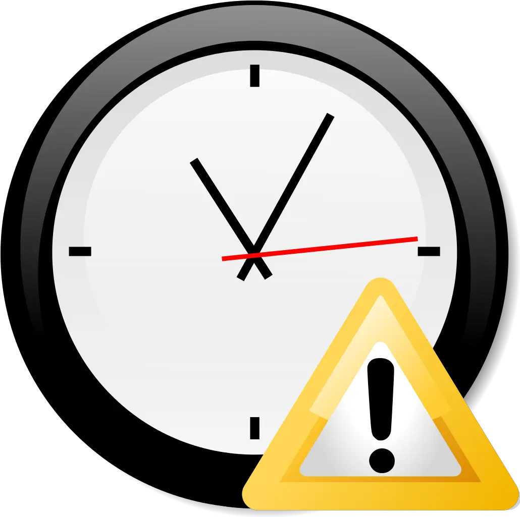 Fileclock And Warningsvg Wikimedia Commons Transparent Wall Clock Clipart Png Warning Icon Svg