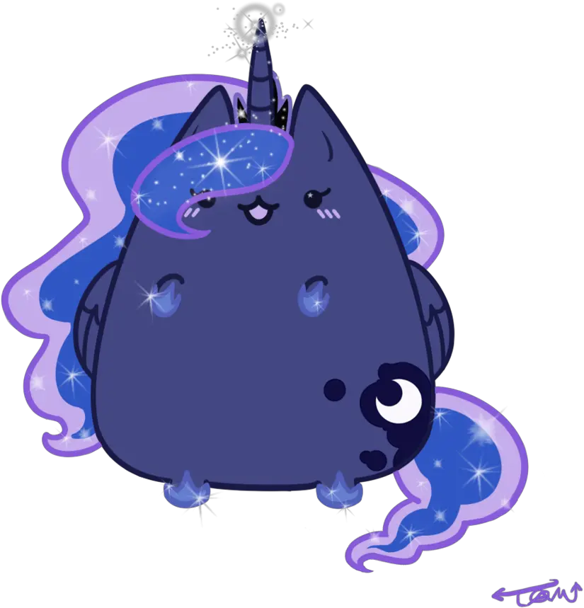 Download Blue Pony Electric Purple Pusheen Cat Hq Png Image Unicorn Pusheen Cat Pusheen Transparent Background