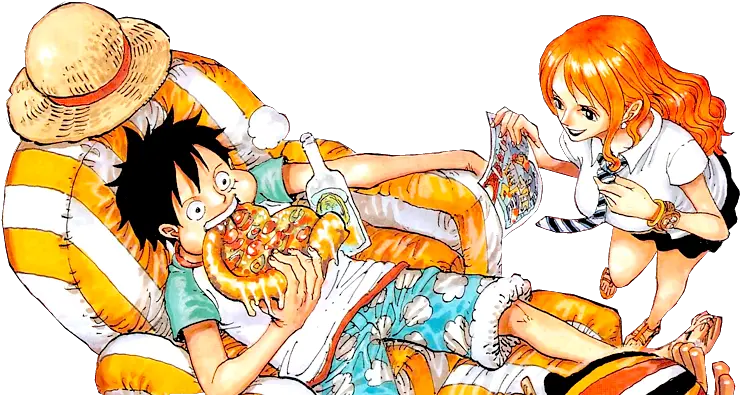 Luffy X Nami Luffy And Nami Color Spread Png Luffy Transparent