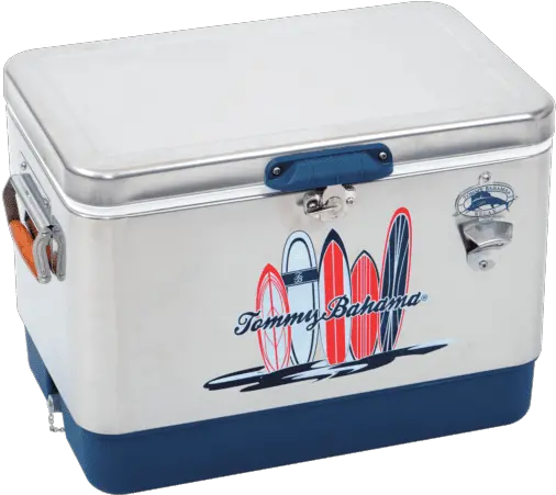 Tommy Bahama Steel 54 Quart Cooler With Surfboard Logo Lid Png Icon Coolers Review