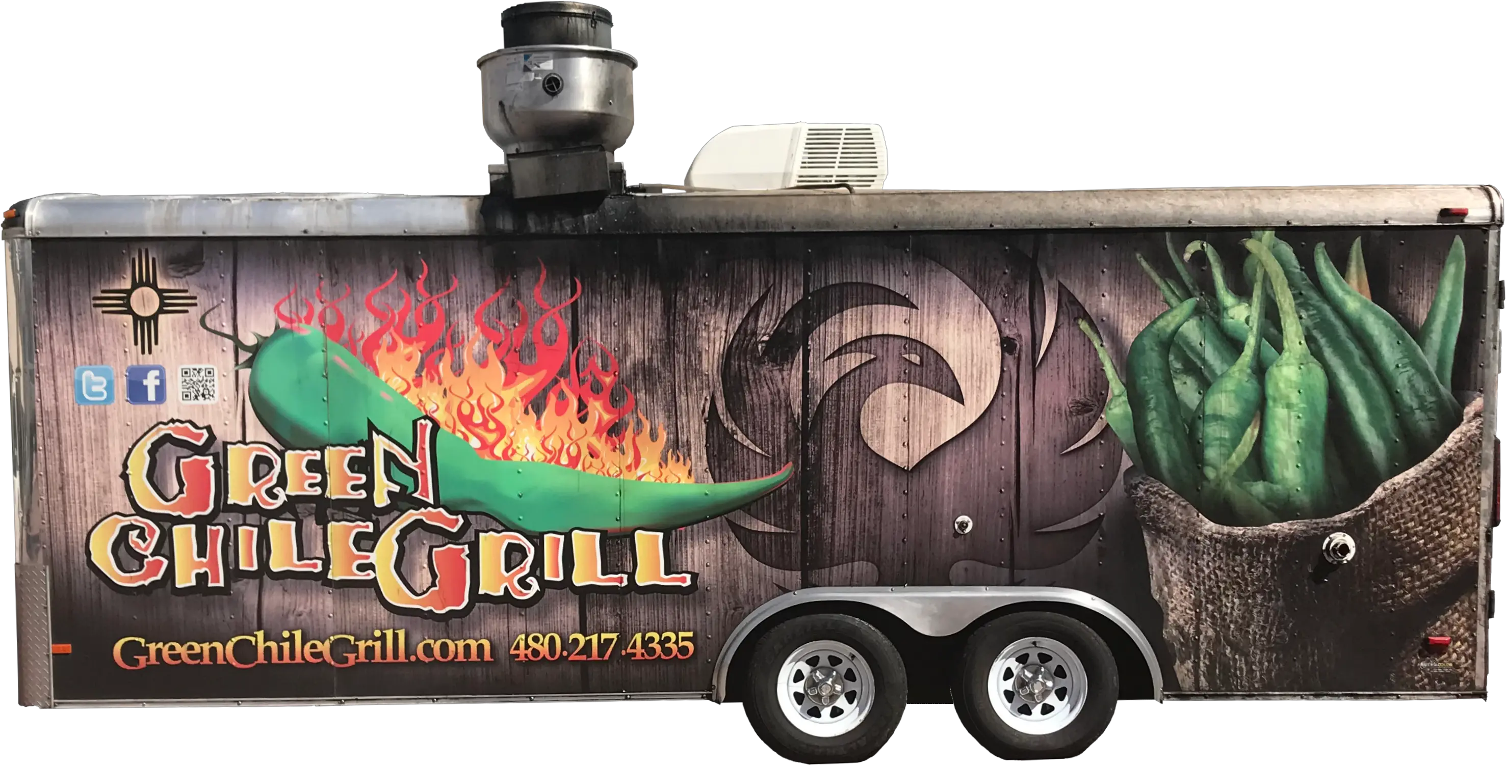 Green Chile Grill Food Truck With Transparent Background Banner Png Lizard Transparent Background