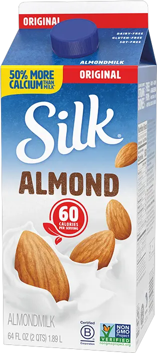 Original Almondmilk Silk Original Almond Milk Png Milk Transparent Background