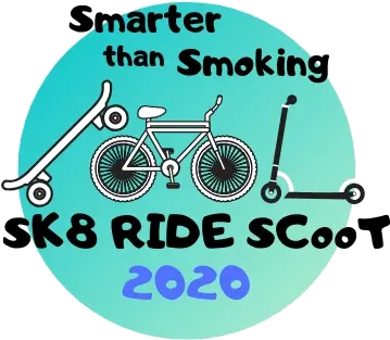 Smarter Than Smoking Sk8 Ride Scoot Bicycle Png Scoot Logo