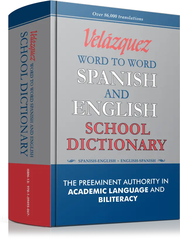 Velázquez Word To English And Spanish School Dictionary Dictionary English To English Png Dictionary Png