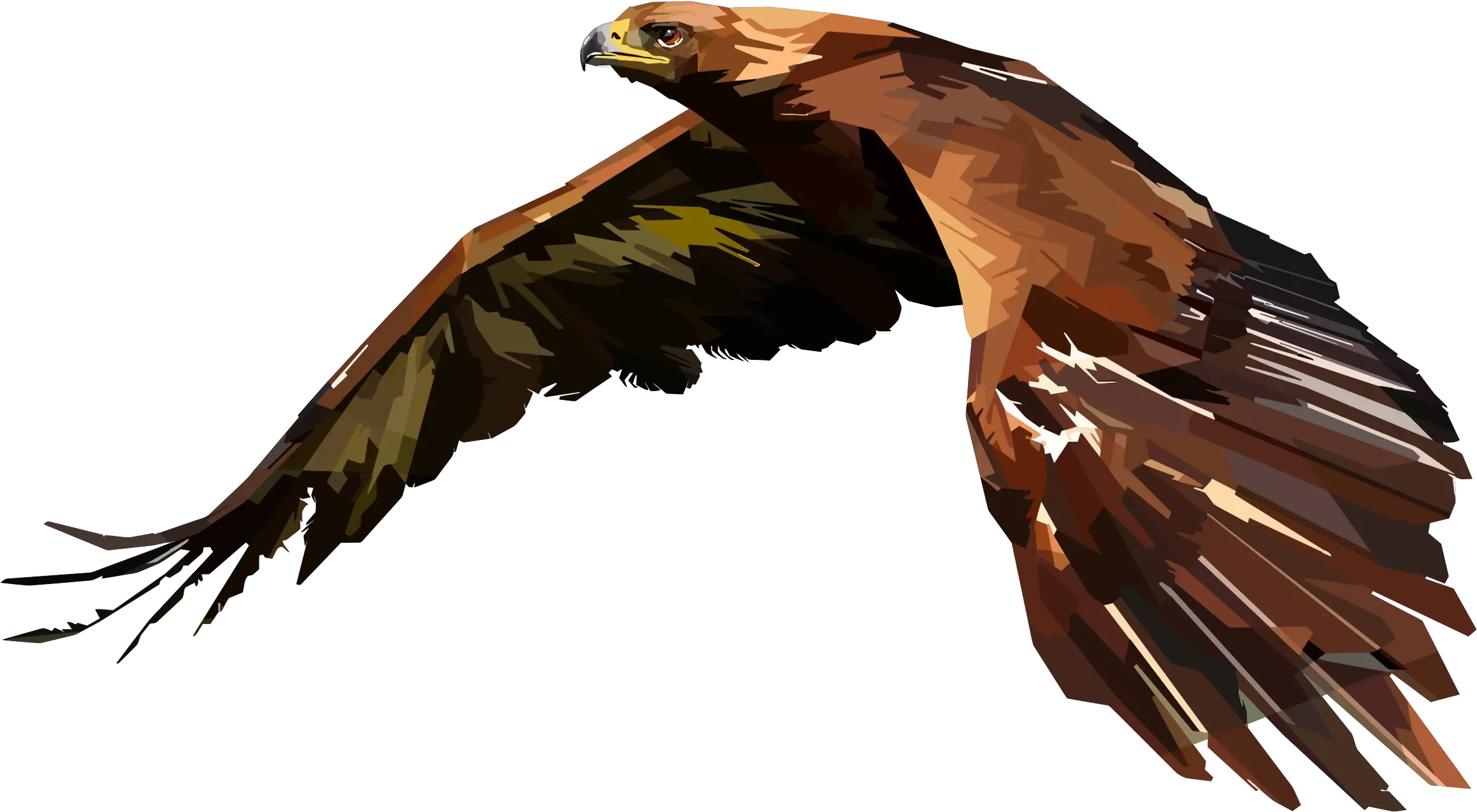 Hawk Clipart Png Colorful Eagle Transparent Cartoon Eagle Wings Drawing Geometric Hawk Png