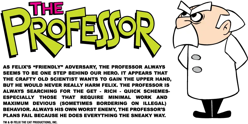 The Professor Cartoon Png Felix The Cat Png