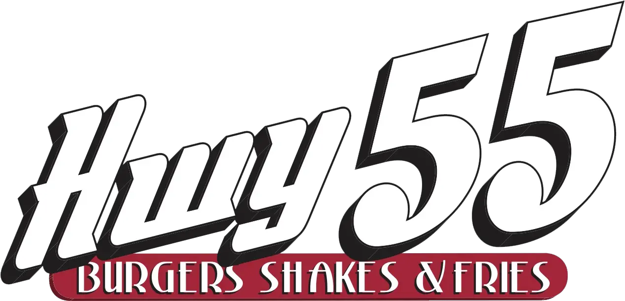 Hwy 55logonobg Hwy 55 Burgers Shakes U0026 Fries Hwy 55 Burgers Shakes Fries Logo Png Bg Logo