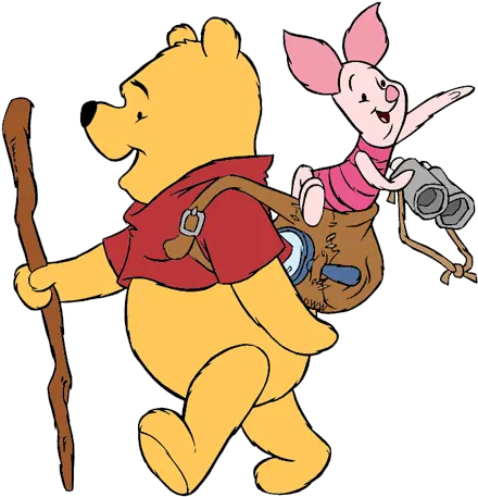 Png Background Winnie The Pooh Hiking Coloring Page Winnie The Pooh Transparent Background