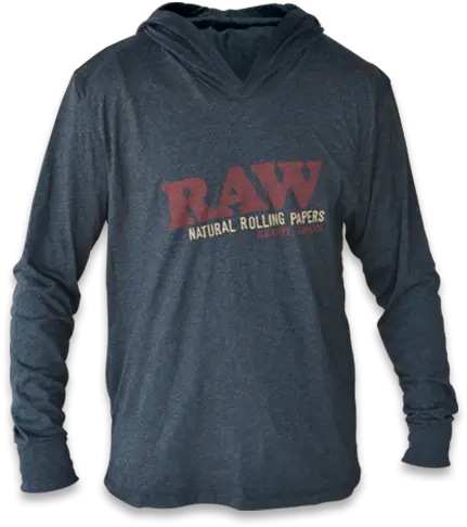 Raw Lightweight Hoodie Dark Gray Long Sleeve Png Hoodie Png