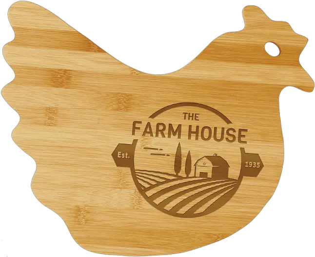 Bamboo Hen Cutting Board Farm Logo Png Cutting Board Png