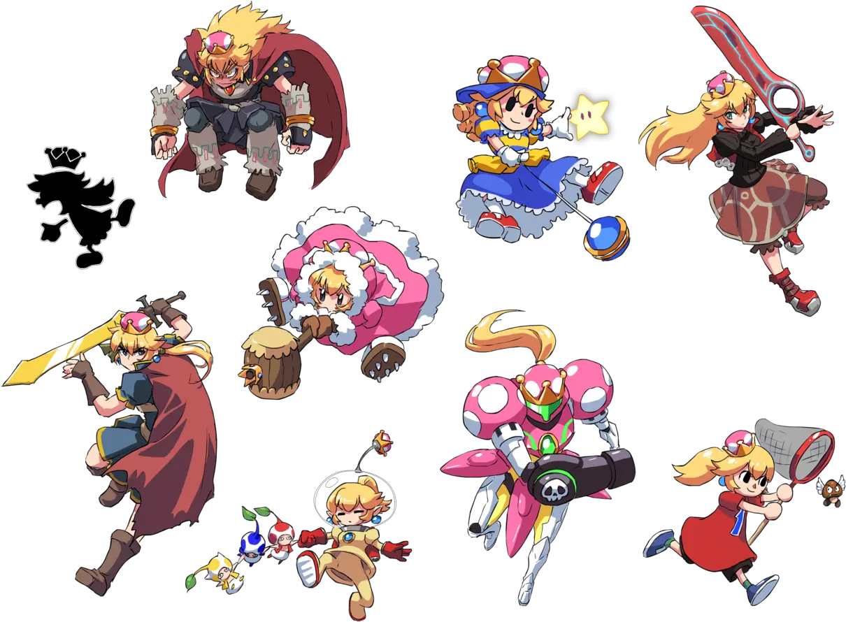 Samus Aran Princess Peach Ike Ness Ganondorf And 9 More Super Smash Bros Super Crown Png Ganondorf Png