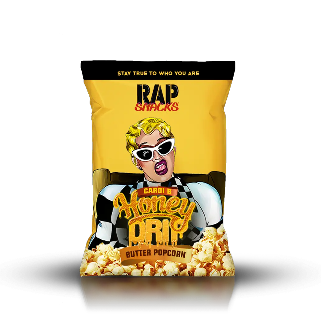 Cardi B Rap Snacks Cardi B Honey Drip Popcorn Cardi B Rap Snacks Png Cardi B Png