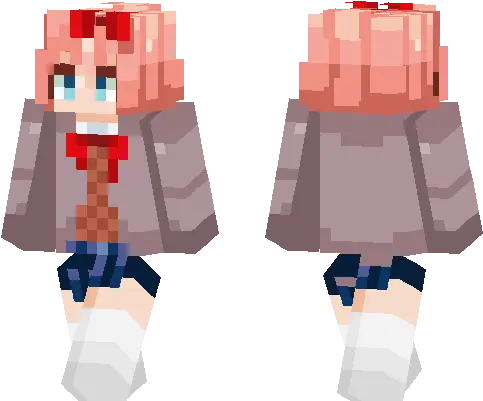 Sayori Ddlc Minecraft Pe Skins Fictional Character Png Sayori Png