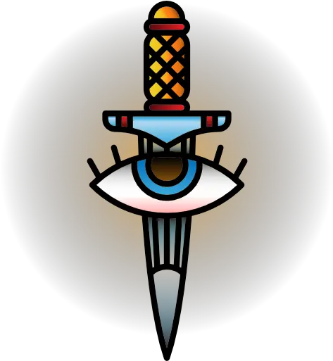 Knife Old School Dagger Png Knife Tattoo Png
