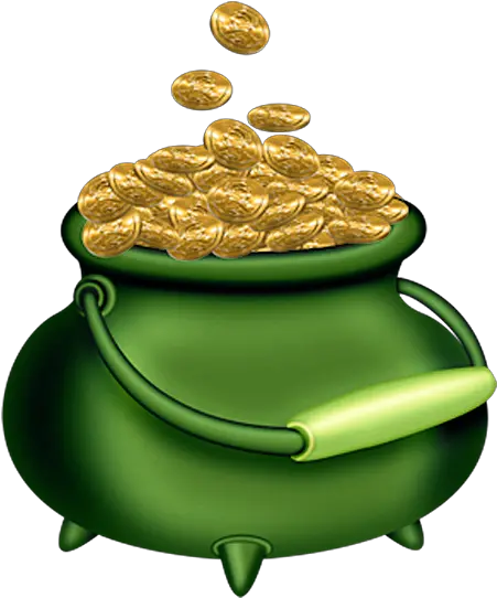 St Patricks Day Green Pot Of Gold Pot Of Gold Png Pot Of Gold Transparent
