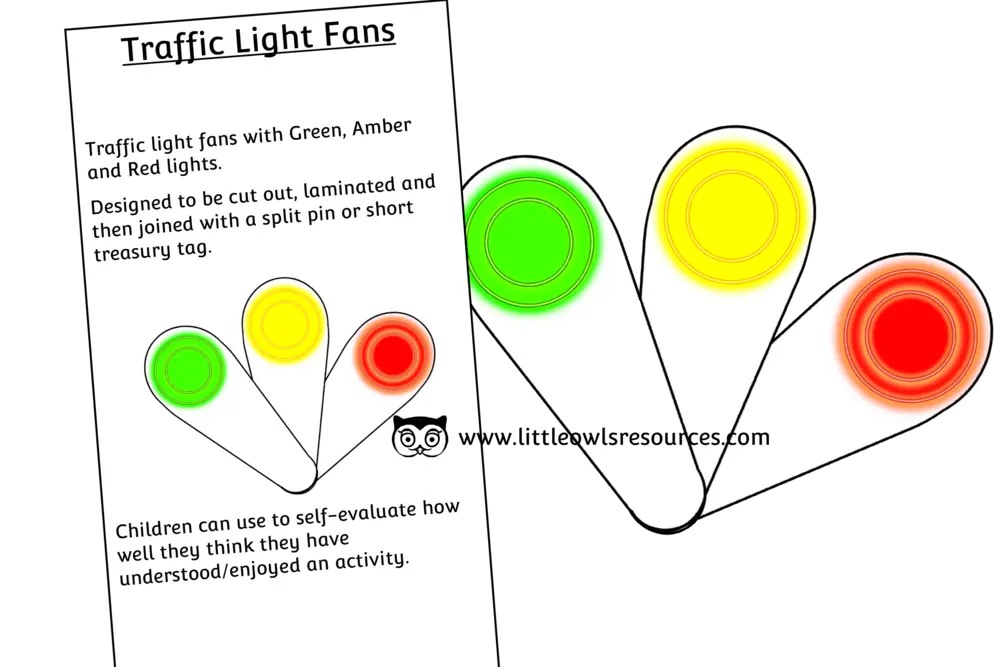 Free Traffic Light Fans Early Years Eyfs Printable Png