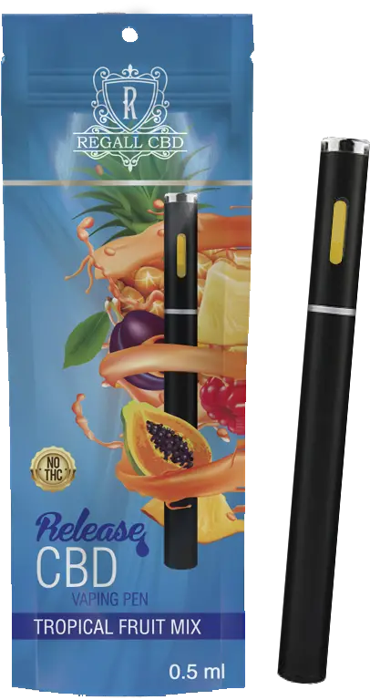 Regall Cbd Vaping Pen 05ml Tropical Fruit Mix Cannabidiol Png Vape Pen Png