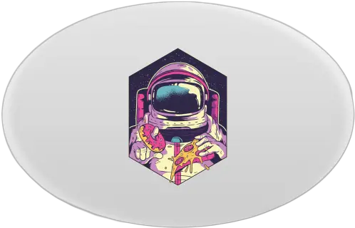 Oval Magnet With Printing Astronaut Food Pizza Astronauta Png Astronaut Transparent