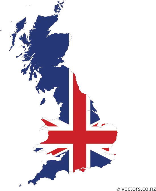 Uk Flag Vector Map Of Great Britain In Great Britain With Flag Png British Flag Png