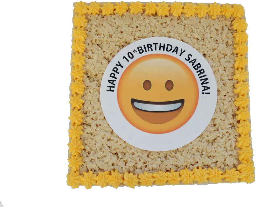 Rice Krispy Emoji Birthday Cake Happy Png Cake Emoji Png