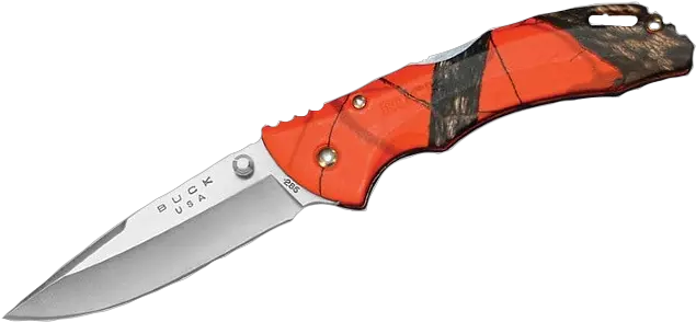 Folding Knife Buck Bantam Blw Orange Camo 285oc Pocketknife Png Hand With Knife Png