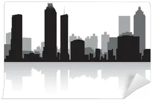 Atlanta City Skyline Silhouette Wall Atlanta City Skyline Silhouette Png Atlanta Skyline Png