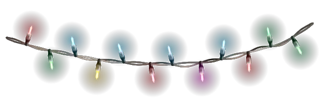 Bright Straight Christmas Lights Png