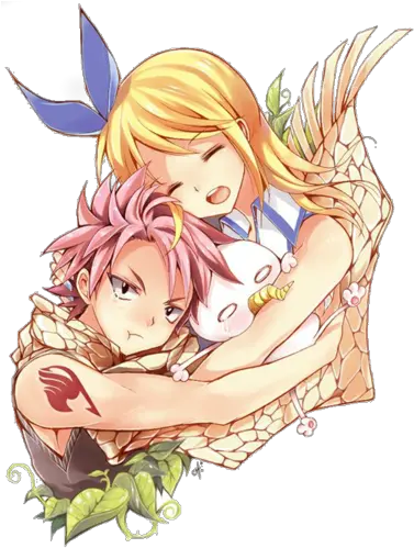 Download Cute Natsu And Lucy Png Image Natsu X Lucy Fairy Tail Lucy Png