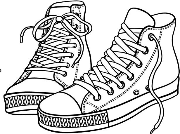 Coloring Shoes High Tops Png Png Shoes Transparent Shoes Clipart Png Shoe Transparent Background
