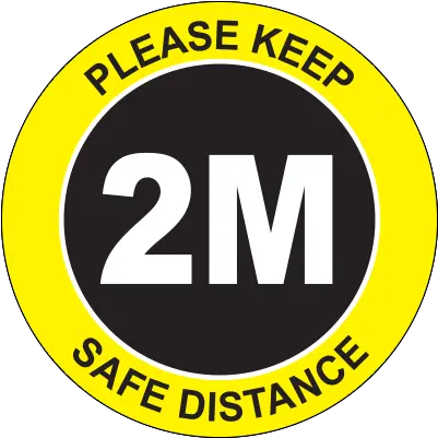 Please Keep Safe Distance 2m Circle Floor Sign U2014 Vizocare Please Keep 2m Distance Sign Png Dance Icon 2