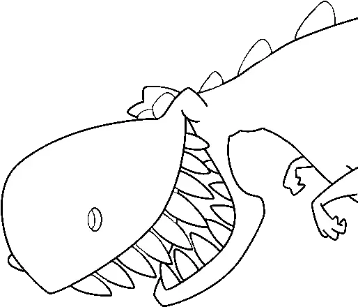 Dinosaur With Sharp Teeth Coloring Page Coloringcrewcom Diente De Dinosaurio Dibujo Png Sharp Teeth Png