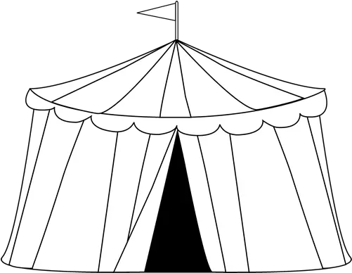 Download Free Png Carnival Tent Black And White Clipart Bkmn Circus Tent Outline Clipart Carnival Tent Png