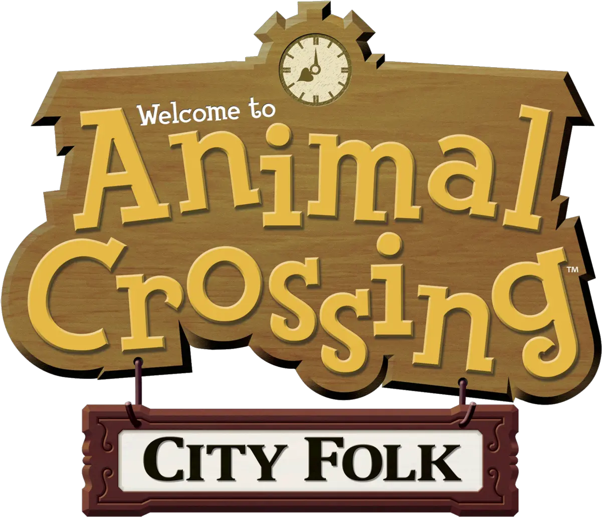 Animal Crossing City Folk Nookipedia The Animal Crossing Animal Crossing City Folk Logo Png Wii Sports Logo