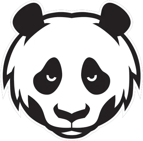 Printed Vinyl Panda Head Stickers Factory Cute Angry Panda Tattoo Png Panda Eyes Logo
