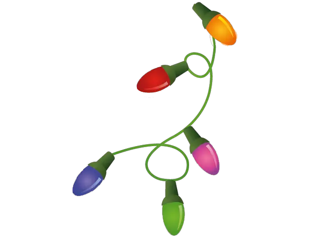 Christmas Garland With Lights Png