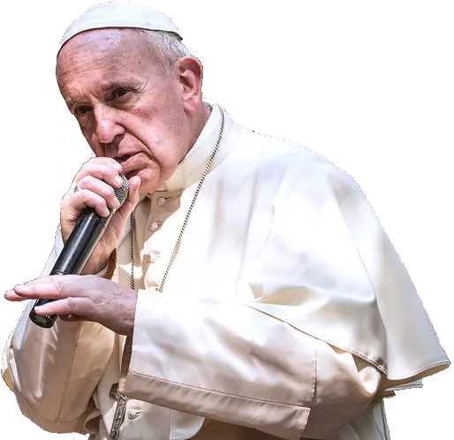 Cutout Pope Francis Mic Png Pope Png