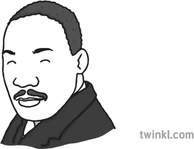 Martin Luther King Black And White Illustration Twinkl South African Money Outline Png Martin Luther King Png