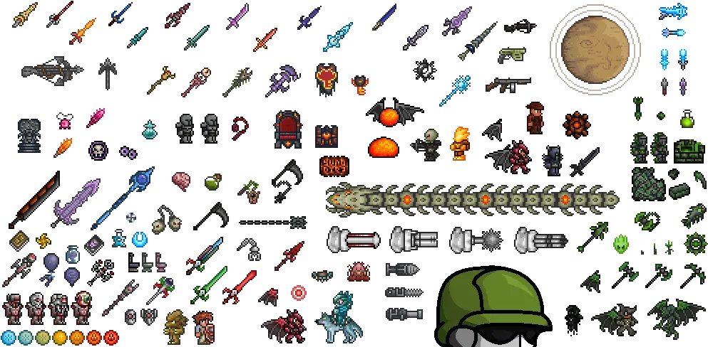 Download Clipart Minecraft Terraria Fan Terraria Armor Sprite Sheet Png Terraria Logo