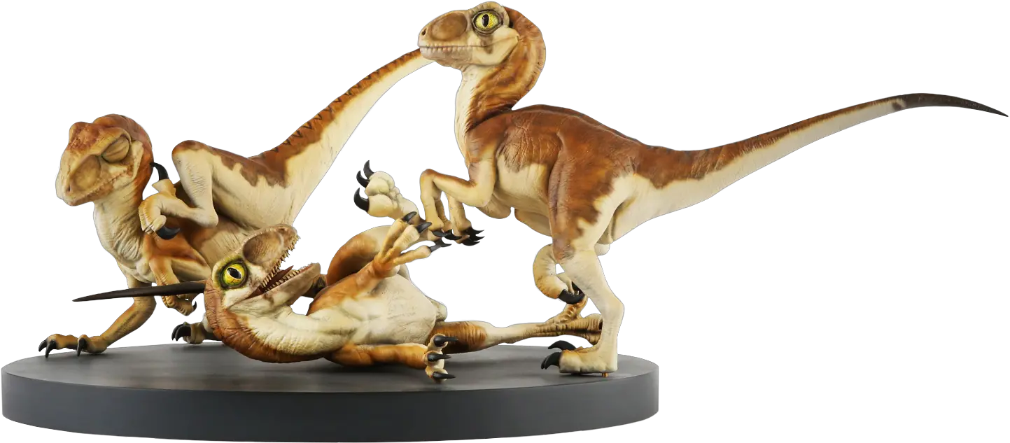 Download Baby Raptors Diorama Jurassic Park Full Size Collectible Jurassic Park Statue Png Jurassic Park Png