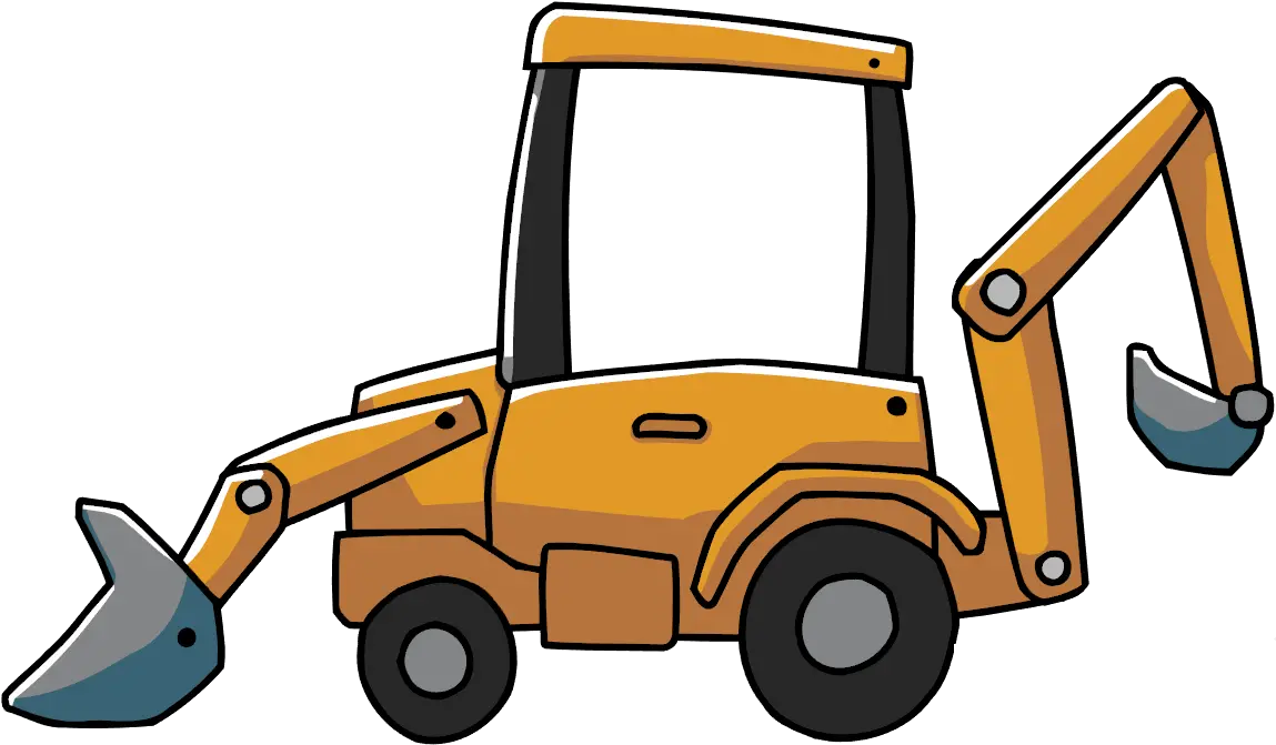 Backhoe Clipart 19 Jpg Library Download Huge Back Backhoe Loader Line Art Png Hoe Png